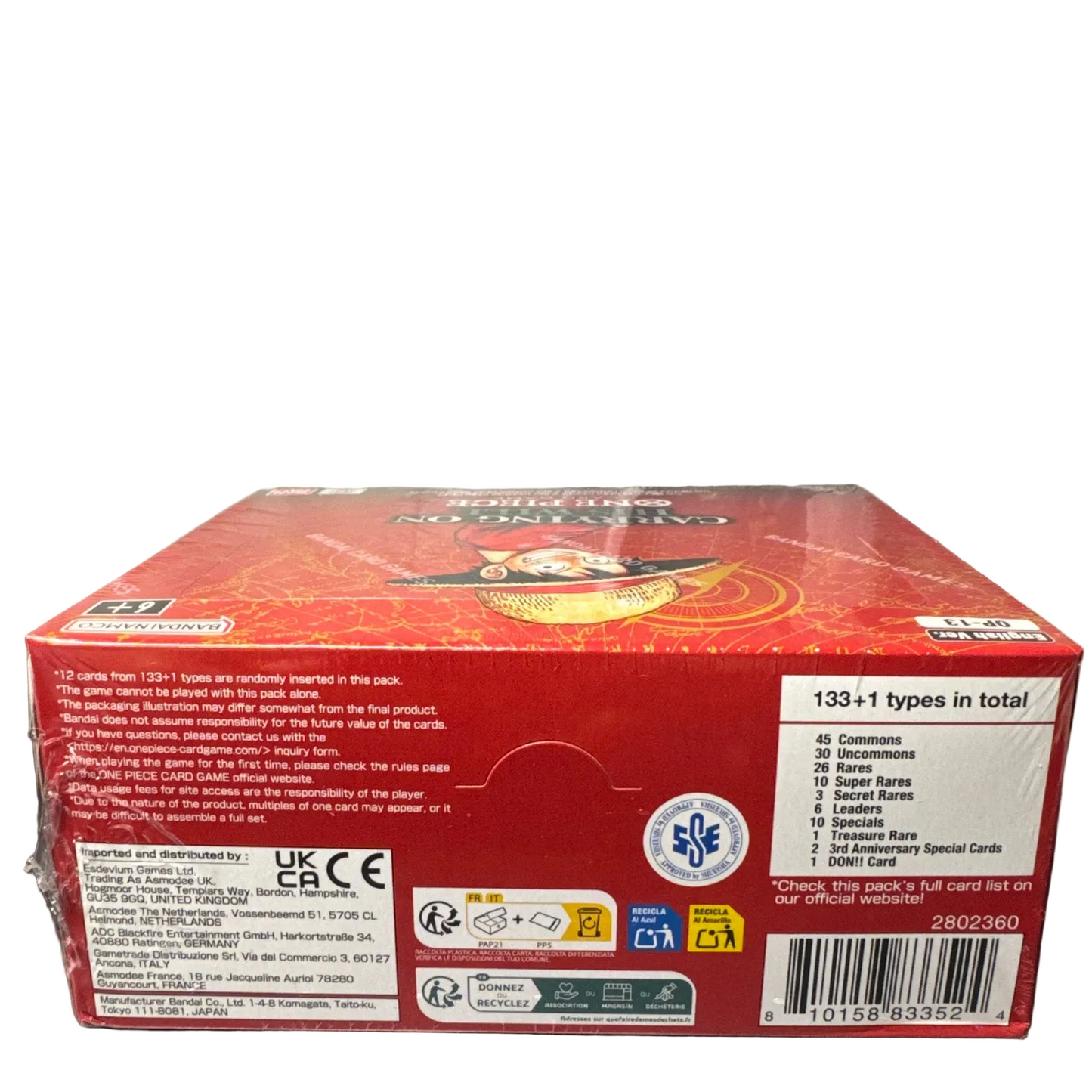 One Piece Card Game OP-13 – Carrying On His Will Booster Box