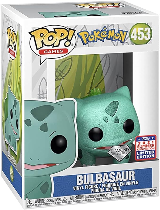 Funko Pop! Games #453 Pokémon Bulbasaur Diamond 2021 SDCC